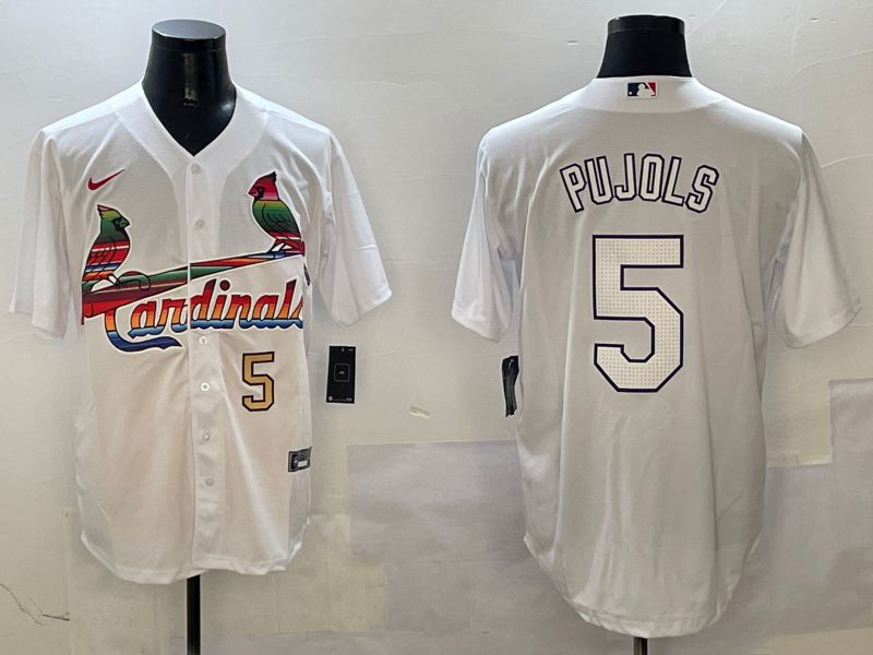 Men St.Louis Cardinals #5 Pujols White Game Mexico 2025 Nike MLB Jersey style 3->st.louis cardinals->MLB Jersey